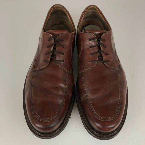 Ecco Men\'s Size 46 (12-12.5) Brown Leather Lace-Up Casual Oxford Dress Shoes main image 8